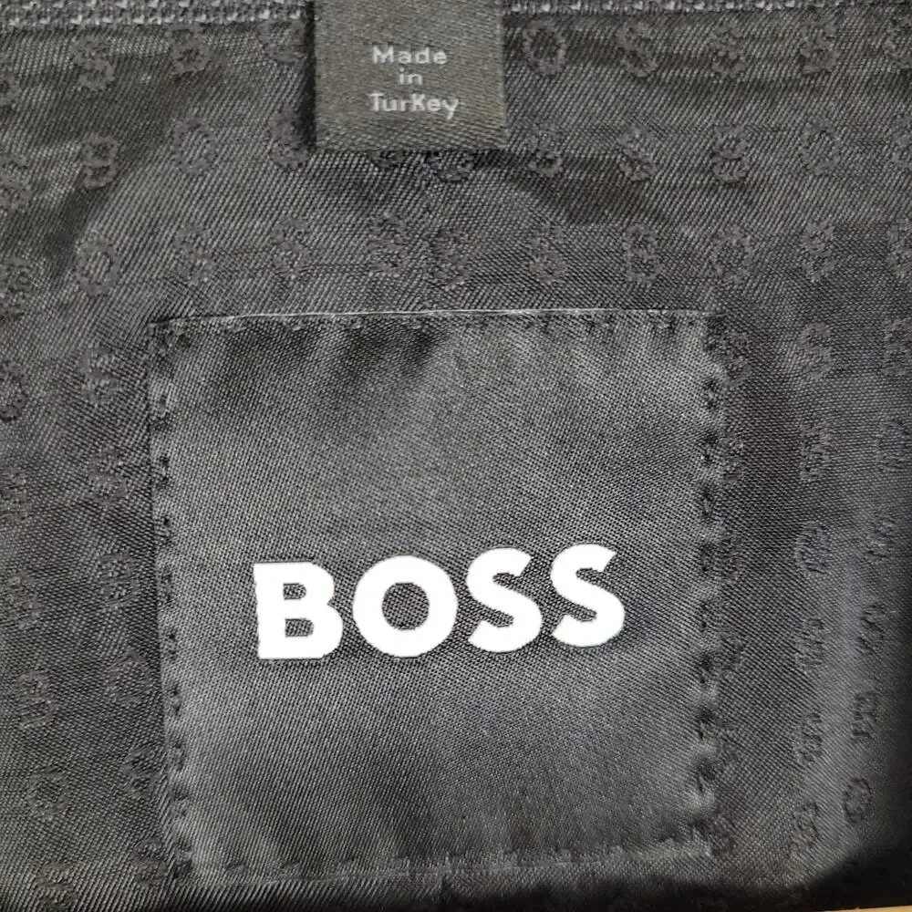New Boss virgin wool blazer grey size 42R Luxe Preppy Career Office Designer